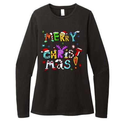 Cute Merry Christmas Womens CVC Long Sleeve Shirt