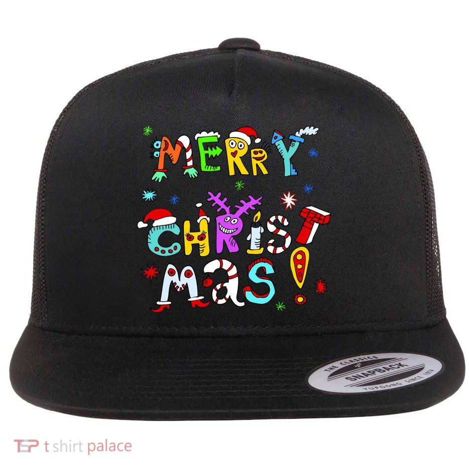 Cute Merry Christmas Flatbill Hat