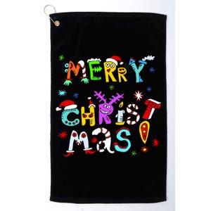 Cute Merry Christmas Platinum Collection Golf Towel