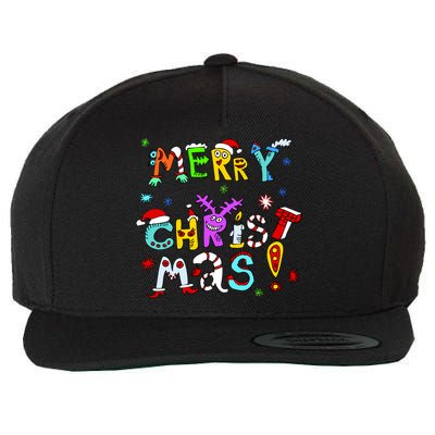 Cute Merry Christmas Wool Snapback Cap