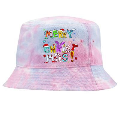 Cute Merry Christmas Tie-Dyed Bucket Hat