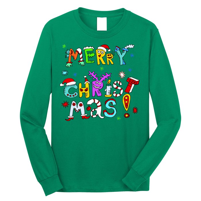 Cute Merry Christmas Long Sleeve Shirt