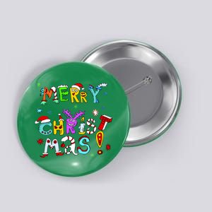 Cute Merry Christmas Button