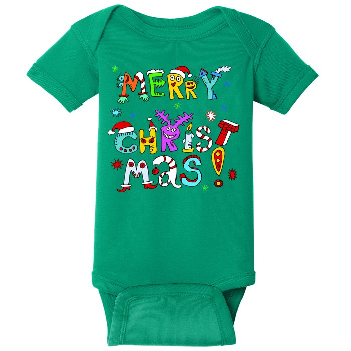 Cute Merry Christmas Baby Bodysuit