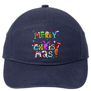 Cute Merry Christmas 7-Panel Snapback Hat