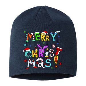 Cute Merry Christmas Sustainable Beanie