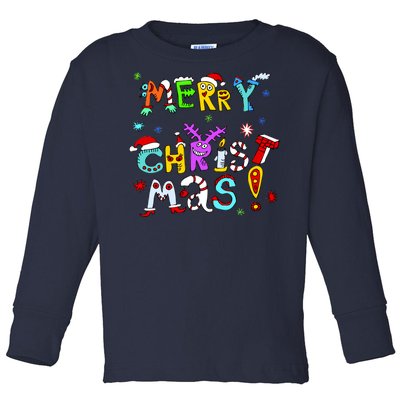 Cute Merry Christmas Toddler Long Sleeve Shirt