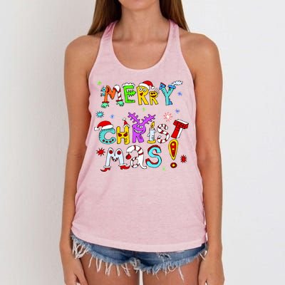 Cute Merry Christmas Women's Knotted Racerback Tank