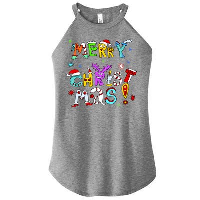 Cute Merry Christmas Women's Perfect Tri Rocker Tank