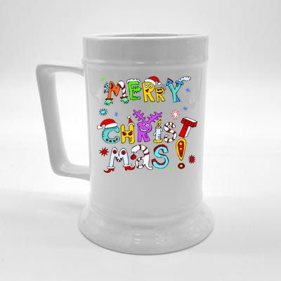 Cute Merry Christmas Beer Stein