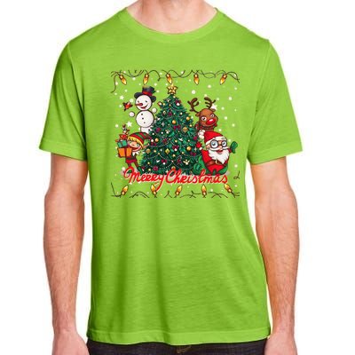 Cute Merry Christmas Graphic Collage Adult ChromaSoft Performance T-Shirt