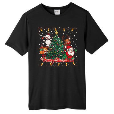 Cute Merry Christmas Graphic Collage Tall Fusion ChromaSoft Performance T-Shirt