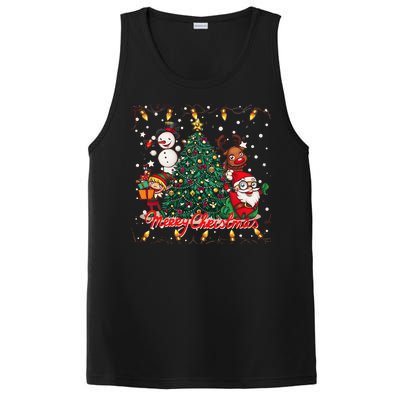 Cute Merry Christmas Graphic Collage PosiCharge Competitor Tank