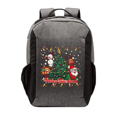 Cute Merry Christmas Graphic Collage Vector Backpack