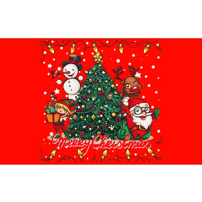 Cute Merry Christmas Graphic Collage Bumper Sticker