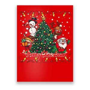 Cute Merry Christmas Graphic Collage Poster