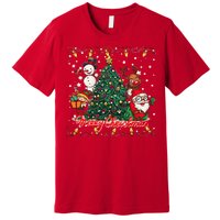 Cute Merry Christmas Graphic Collage Premium T-Shirt