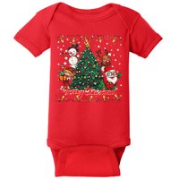 Cute Merry Christmas Graphic Collage Baby Bodysuit