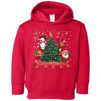 Cute Merry Christmas Graphic Collage Toddler Hoodie