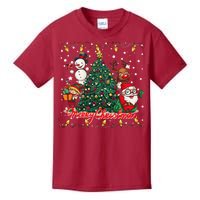 Cute Merry Christmas Graphic Collage Kids T-Shirt