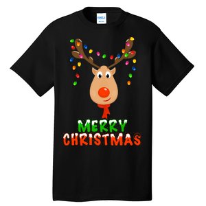 Cute Merry Christmas Reindeer Tall T-Shirt