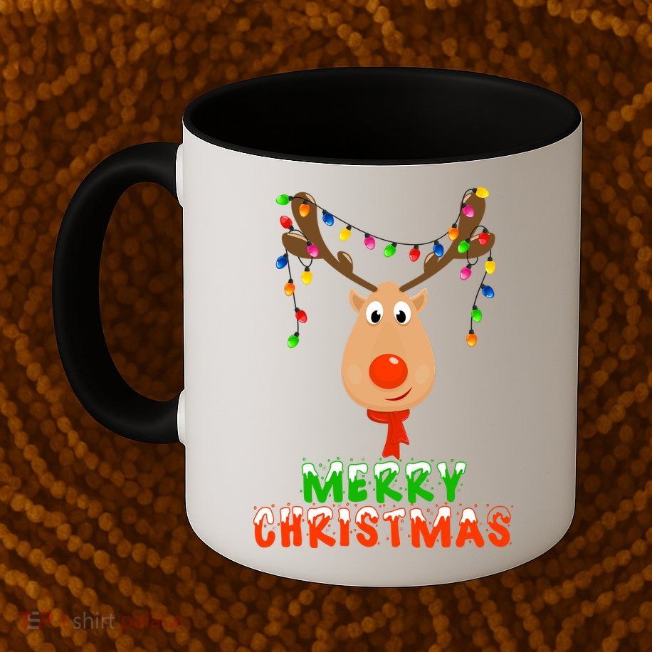 Cute Merry Christmas Reindeer Mug