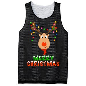 Cute Merry Christmas Reindeer Mesh Reversible Basketball Jersey Tank