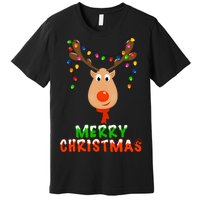 Cute Merry Christmas Reindeer Premium T-Shirt