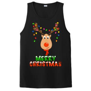 Cute Merry Christmas Reindeer PosiCharge Competitor Tank