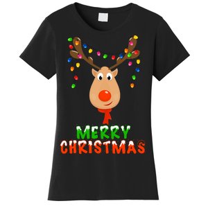 Cute Merry Christmas Reindeer Women's T-Shirt