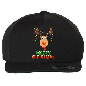 Cute Merry Christmas Reindeer Wool Snapback Cap