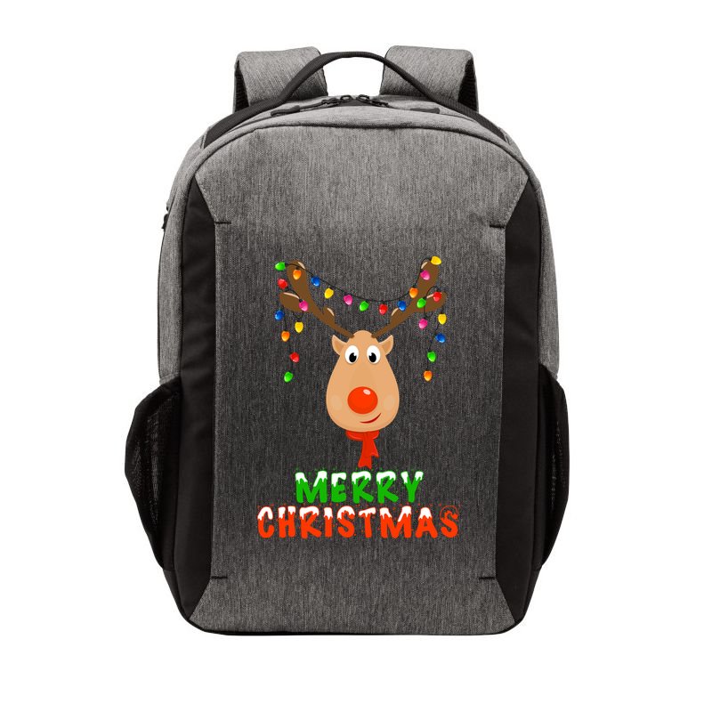 Cute Merry Christmas Reindeer Vector Backpack