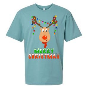 Cute Merry Christmas Reindeer Sueded Cloud Jersey T-Shirt