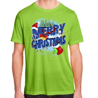 Cute Merry Christmas Word Decoration Adult ChromaSoft Performance T-Shirt