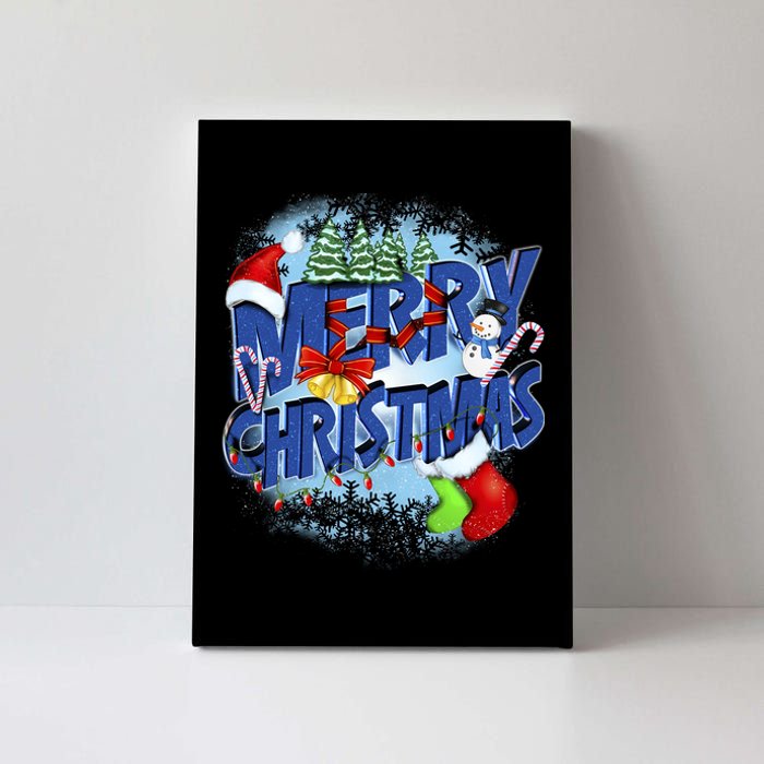 Cute Merry Christmas Word Decoration Canvas