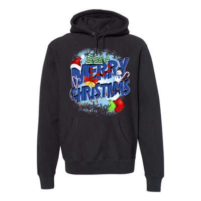 Cute Merry Christmas Word Decoration Premium Hoodie