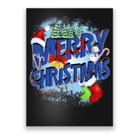 Cute Merry Christmas Word Decoration Poster