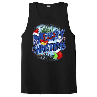 Cute Merry Christmas Word Decoration PosiCharge Competitor Tank