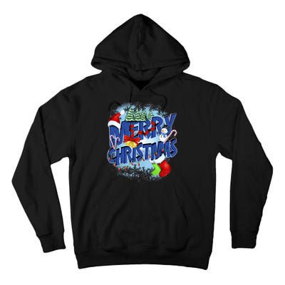 Cute Merry Christmas Word Decoration Tall Hoodie