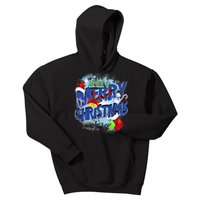 Cute Merry Christmas Word Decoration Kids Hoodie