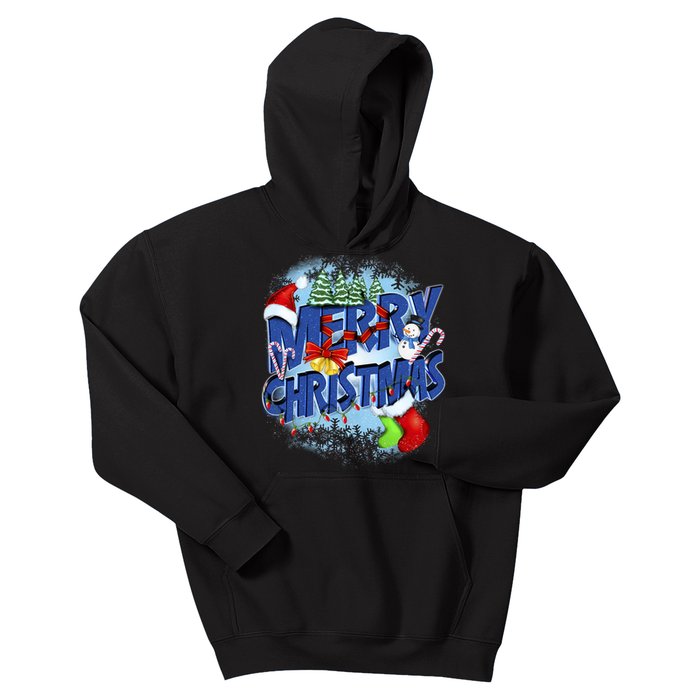 Cute Merry Christmas Word Decoration Kids Hoodie