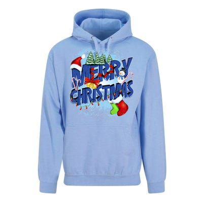 Cute Merry Christmas Word Decoration Unisex Surf Hoodie