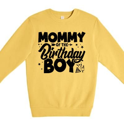 Cute Mommy Of The Birthday Boy  Premium Crewneck Sweatshirt