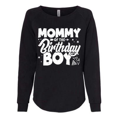 Cute Mommy Of The Birthday Boy  Womens California Wash Sweatshirt