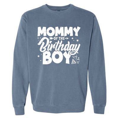 Cute Mommy Of The Birthday Boy  Garment-Dyed Sweatshirt