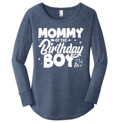 Cute Mommy Of The Birthday Boy  Women's Perfect Tri Tunic Long Sleeve Shirt