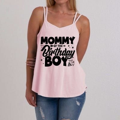 Cute Mommy Of The Birthday Boy  Women's Strappy Tank