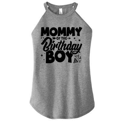 Cute Mommy Of The Birthday Boy  Women's Perfect Tri Rocker Tank