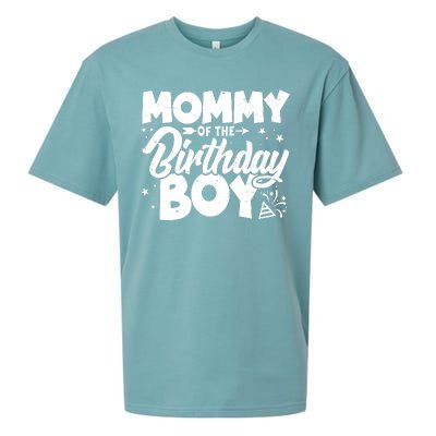 Cute Mommy Of The Birthday Boy  Sueded Cloud Jersey T-Shirt