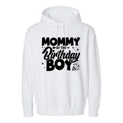 Cute Mommy Of The Birthday Boy  Garment-Dyed Fleece Hoodie